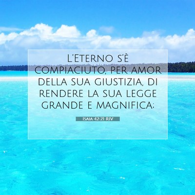 Isaia 42:21 RIV Immagine del Versetto della Bibbia