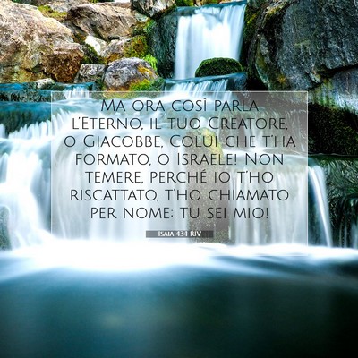 Isaia 43:1 RIV Immagine del Versetto della Bibbia