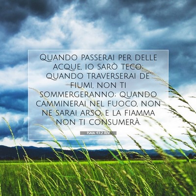 Isaia 43:2 RIV Immagine del Versetto della Bibbia