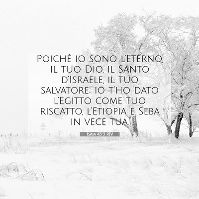 Isaia 43:3 RIV Immagine del Versetto della Bibbia