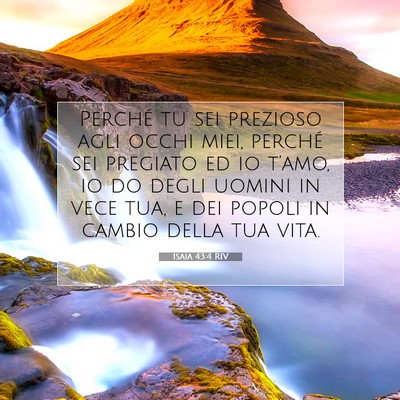 Isaia 43:4 RIV Immagine del Versetto della Bibbia