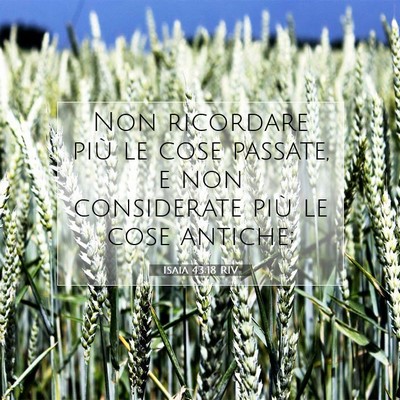 Isaia 43:18 RIV Immagine del Versetto della Bibbia