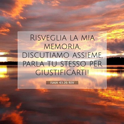 Isaia 43:26 RIV Immagine del Versetto della Bibbia