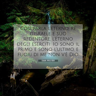 Isaia 44:6 RIV Immagine del Versetto della Bibbia