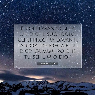 Isaia 44:17 RIV Immagine del Versetto della Bibbia