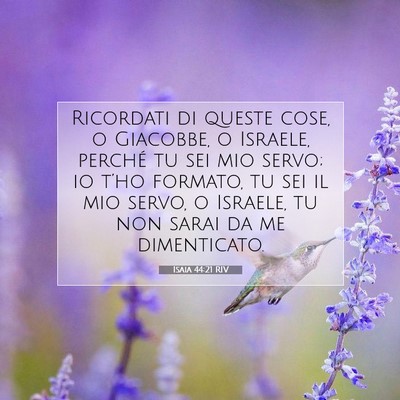 Isaia 44:21 RIV Immagine del Versetto della Bibbia