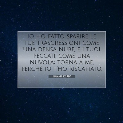 Isaia 44:22 RIV Immagine del Versetto della Bibbia