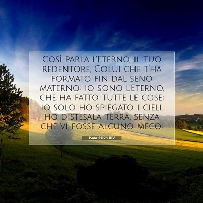 Isaia 44:24 RIV Immagine del Versetto della Bibbia