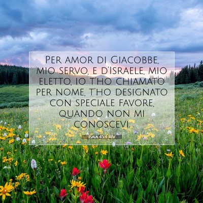 Isaia 45:4 Versetto della Bibbia Spiegato