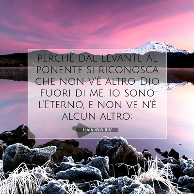Isaia 45:6 RIV Immagine del Versetto della Bibbia