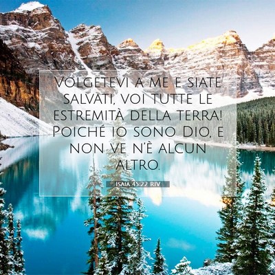 Isaia 45:22 RIV Immagine del Versetto della Bibbia