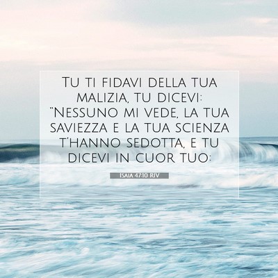 Isaia 47:10 RIV Immagine del Versetto della Bibbia