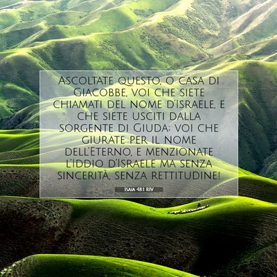 Isaia 48:1 RIV Immagine del Versetto della Bibbia