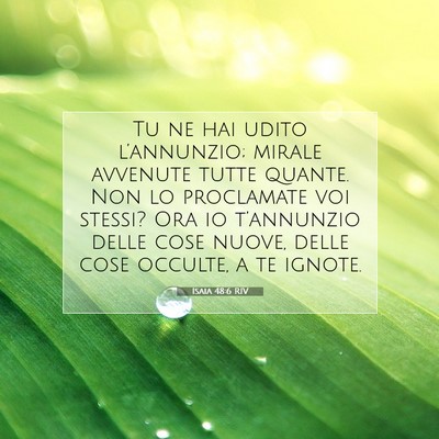 Isaia 48:6 Versetto della Bibbia Spiegato