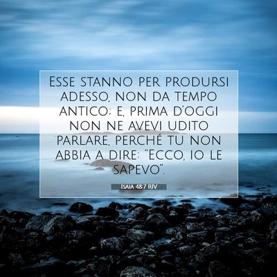 Isaia 48:7 Versetto della Bibbia Spiegato