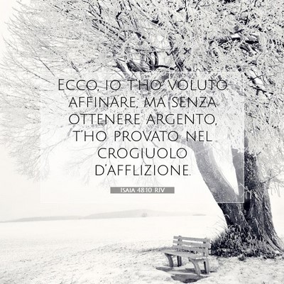 Isaia 48:10 RIV Immagine del Versetto della Bibbia