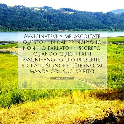 Isaia 48:16 RIV Immagine del Versetto della Bibbia