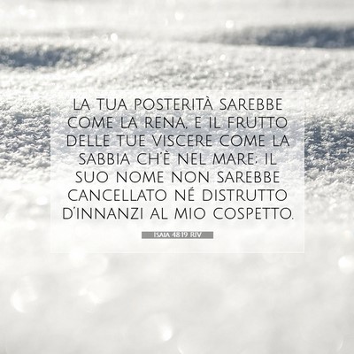 Isaia 48:19 RIV Immagine del Versetto della Bibbia
