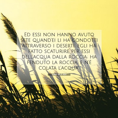 Isaia 48:21 Versetto della Bibbia Spiegato