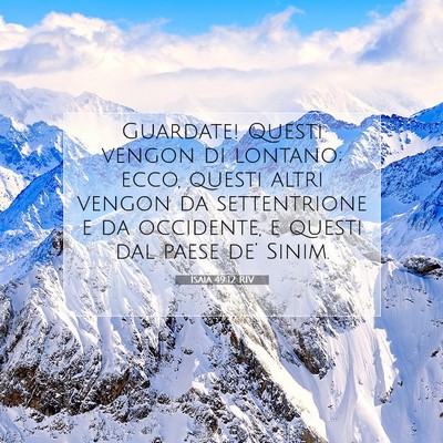 Isaia 49:12 RIV Immagine del Versetto della Bibbia