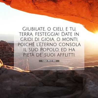 Isaia 49:13 RIV Immagine del Versetto della Bibbia