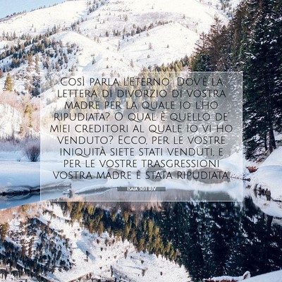 Isaia 50:1 RIV Immagine del Versetto della Bibbia