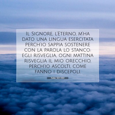 Isaia 50:4 RIV Immagine del Versetto della Bibbia