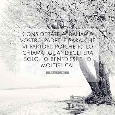 Isaia 51:2 RIV Immagine del Versetto della Bibbia