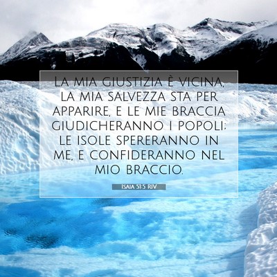 Isaia 51:5 RIV Immagine del Versetto della Bibbia
