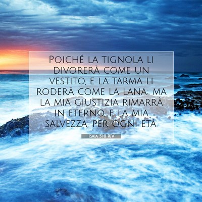 Isaia 51:8 RIV Immagine del Versetto della Bibbia