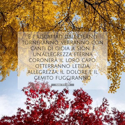 Isaia 51:11 RIV Immagine del Versetto della Bibbia