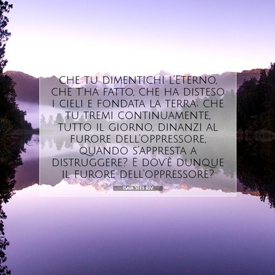 Isaia 51:13 RIV Immagine del Versetto della Bibbia