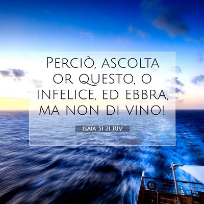 Isaia 51:21 Versetto della Bibbia Spiegato