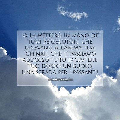 Isaia 51:23 RIV Immagine del Versetto della Bibbia