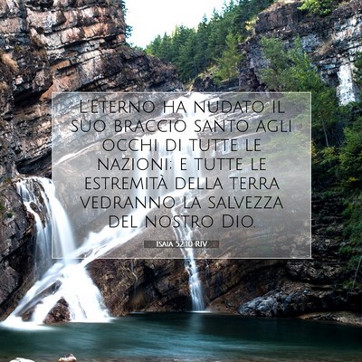 Isaia 52:10 RIV Immagine del Versetto della Bibbia