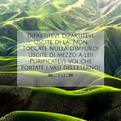 Isaia 52:11 RIV Immagine del Versetto della Bibbia