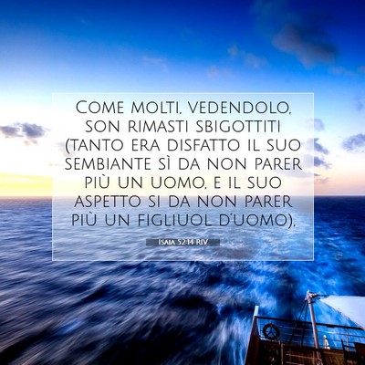Isaia 52:14 RIV Immagine del Versetto della Bibbia