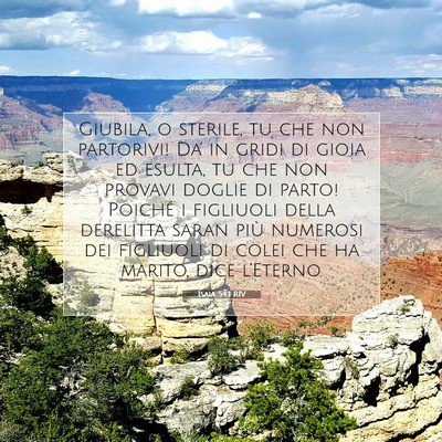 Isaia 54:1 RIV Immagine del Versetto della Bibbia