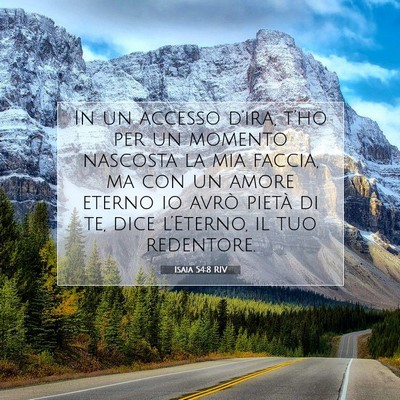 Isaia 54:8 RIV Immagine del Versetto della Bibbia
