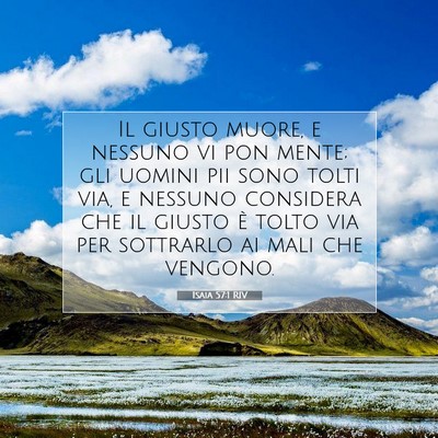 Isaia 57:1 RIV Immagine del Versetto della Bibbia