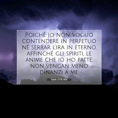 Isaia 57:16 RIV Immagine del Versetto della Bibbia