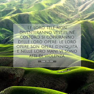 Isaia 59:6 Versetto della Bibbia Spiegato