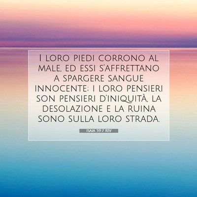 Isaia 59:7 RIV Immagine del Versetto della Bibbia