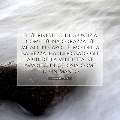 Isaia 59:17 RIV Immagine del Versetto della Bibbia