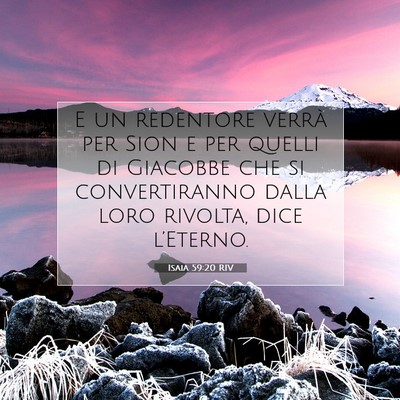 Isaia 59:20 RIV Immagine del Versetto della Bibbia