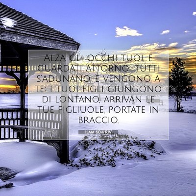 Isaia 60:4 RIV Immagine del Versetto della Bibbia
