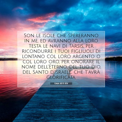 Isaia 60:9 RIV Immagine del Versetto della Bibbia