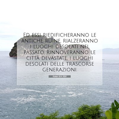 Isaia 61:4 RIV Immagine del Versetto della Bibbia
