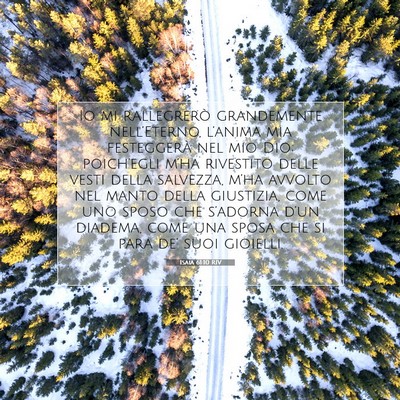 Isaia 61:10 RIV Immagine del Versetto della Bibbia