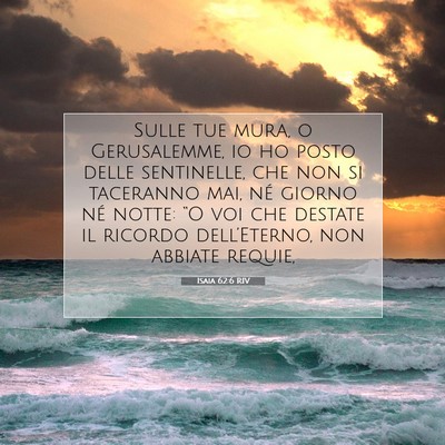 Isaia 62:6 RIV Immagine del Versetto della Bibbia
